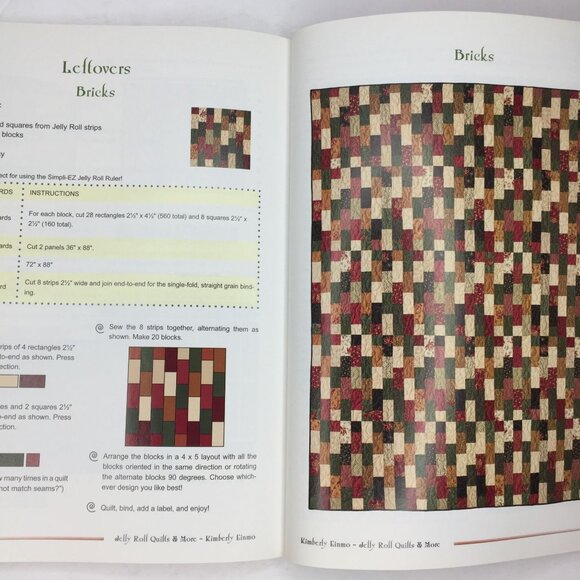 Kimberly Einmo Jelly Roll Quilts & More Quilting Patterns Designs Ideas Book - Picture 10 of 12